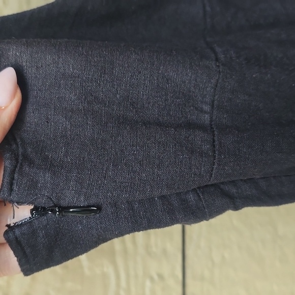 urban outfitters kendall black linen bodycon mini dress M medium - Picture 7 of 11